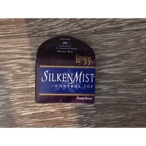 L'eggs Silken Mist Women Size B Nude Control Top Sheer Toe Pantyhose 90's